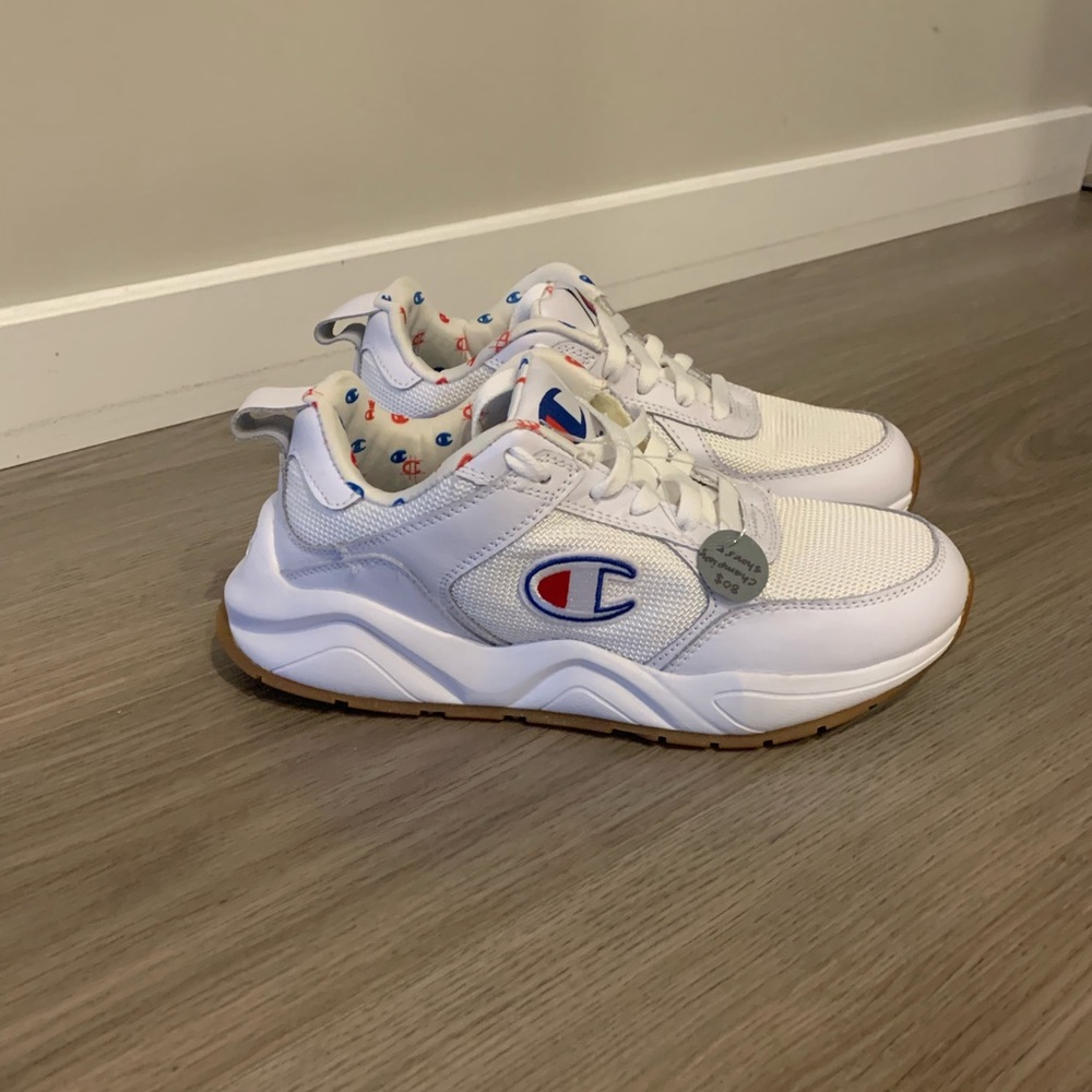 Platform ish White Chunky Champions Shoes